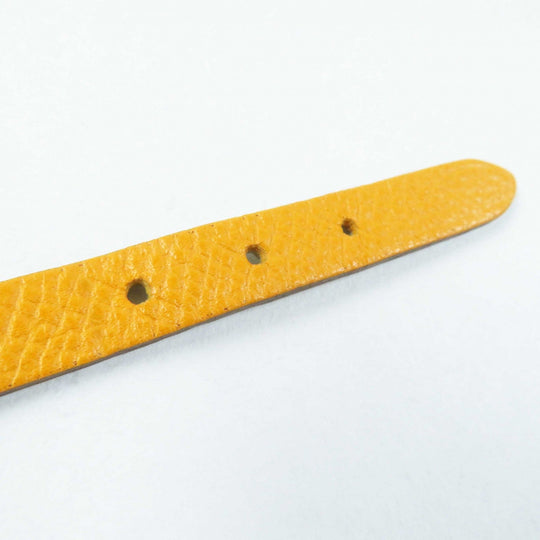 HERMES bracelet Main: Leather Yellow / white be api du bretour Women S Used Authentic