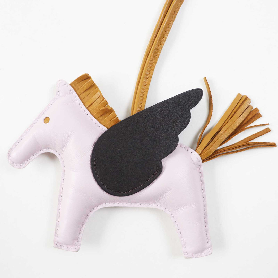 HERMES Bag charm Anemiro Mauve pale/Sesame/Ebne Rodeo Charm Pegasus MM Women Used Authentic