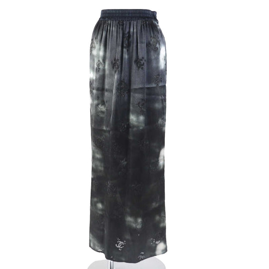 CHANEL Long skirt P73038 Main: 69% rayon, Main: 31% silk, Part: 93% silk, Part: 7% elastane (polyurethane) black Mtiers d'art collection Women 34 Used Authentic