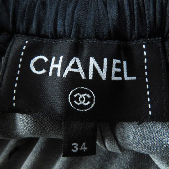 CHANEL Long skirt P73038 Main: 69% rayon, Main: 31% silk, Part: 93% silk, Part: 7% elastane (polyurethane) black Mtiers d'art collection Women 34 Used Authentic