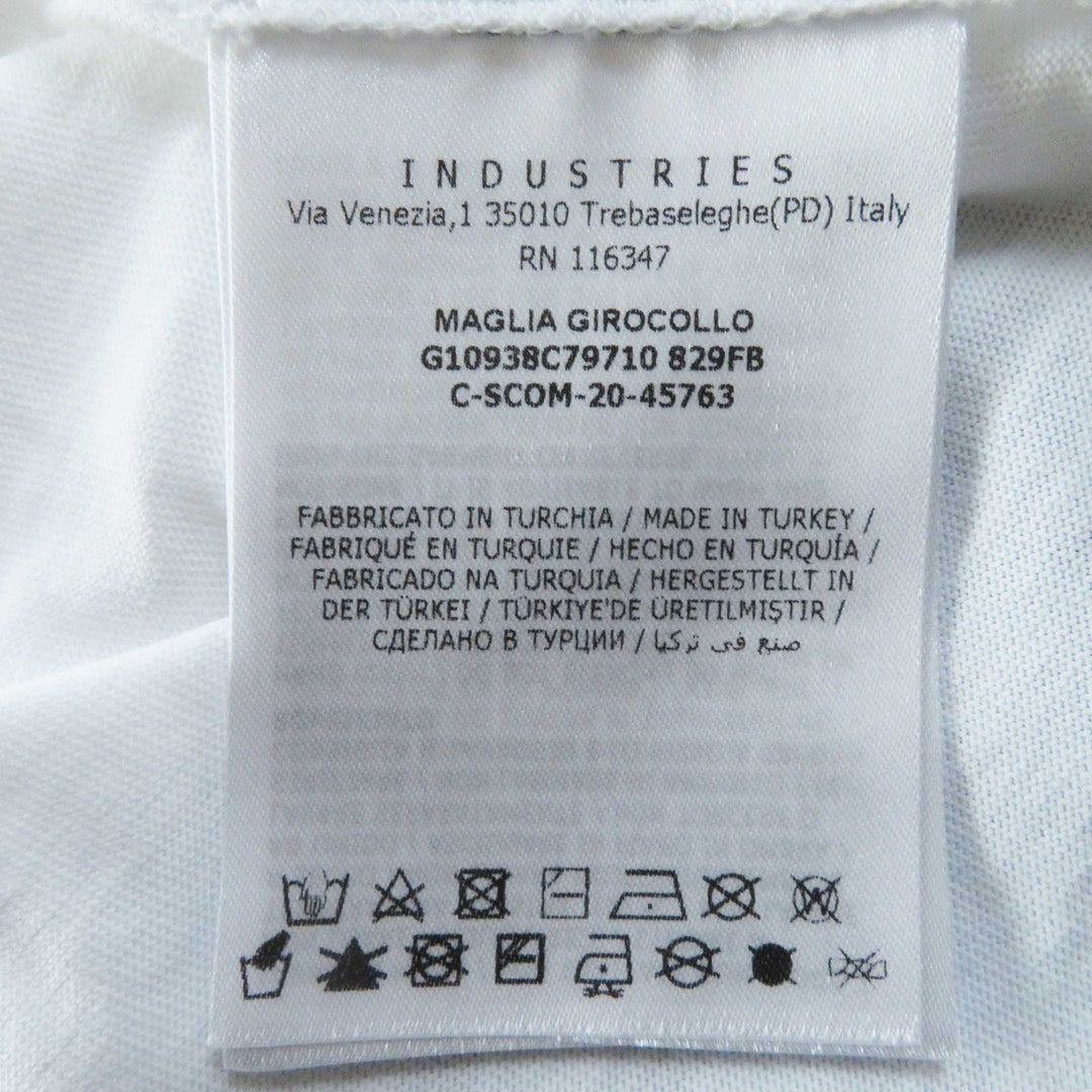 MONCLER Short sleeve T-shirt Main: 100% cotton, Part: 100% cotton white MAGLIA GIROCOLLO Women XS Used Authentic