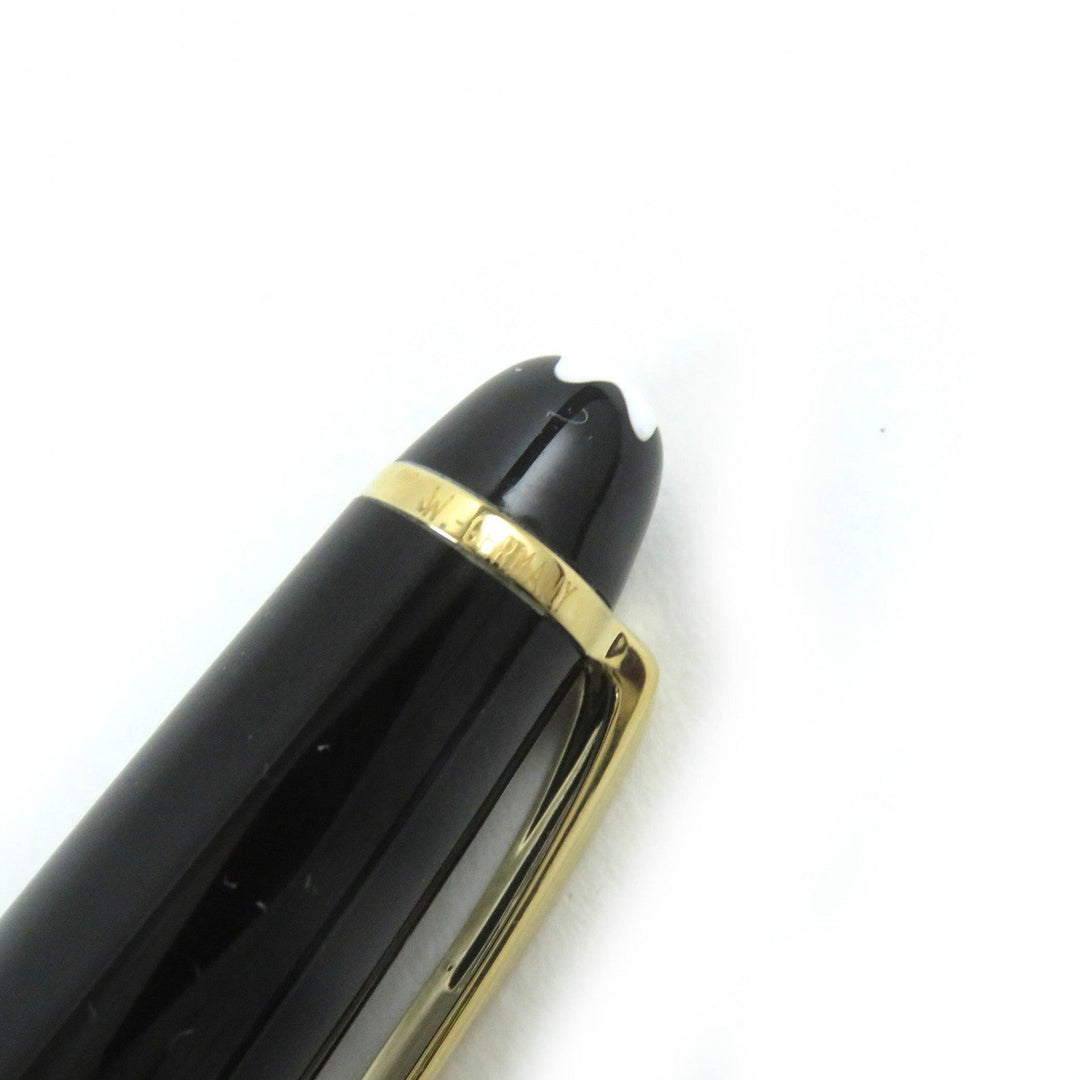 MONTBLANC Ballpoint pen Resin, Gold Plated black Meisterstck Classic mens Used Authentic