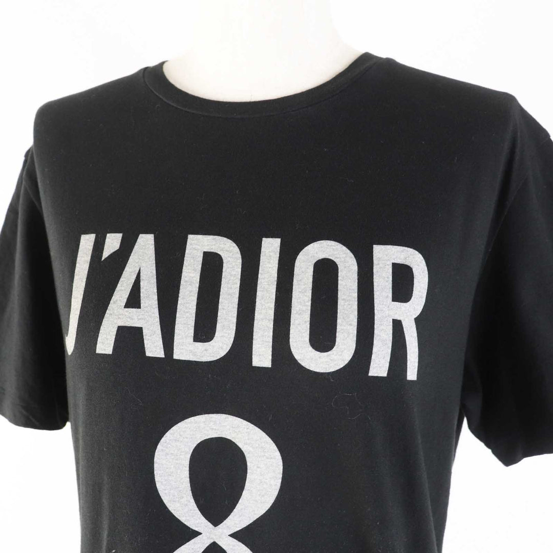 Christian Dior Short sleeve T-shirt 213T03TC001 Main: 85% cotton, Main: 15% linen black Women S Used Authentic