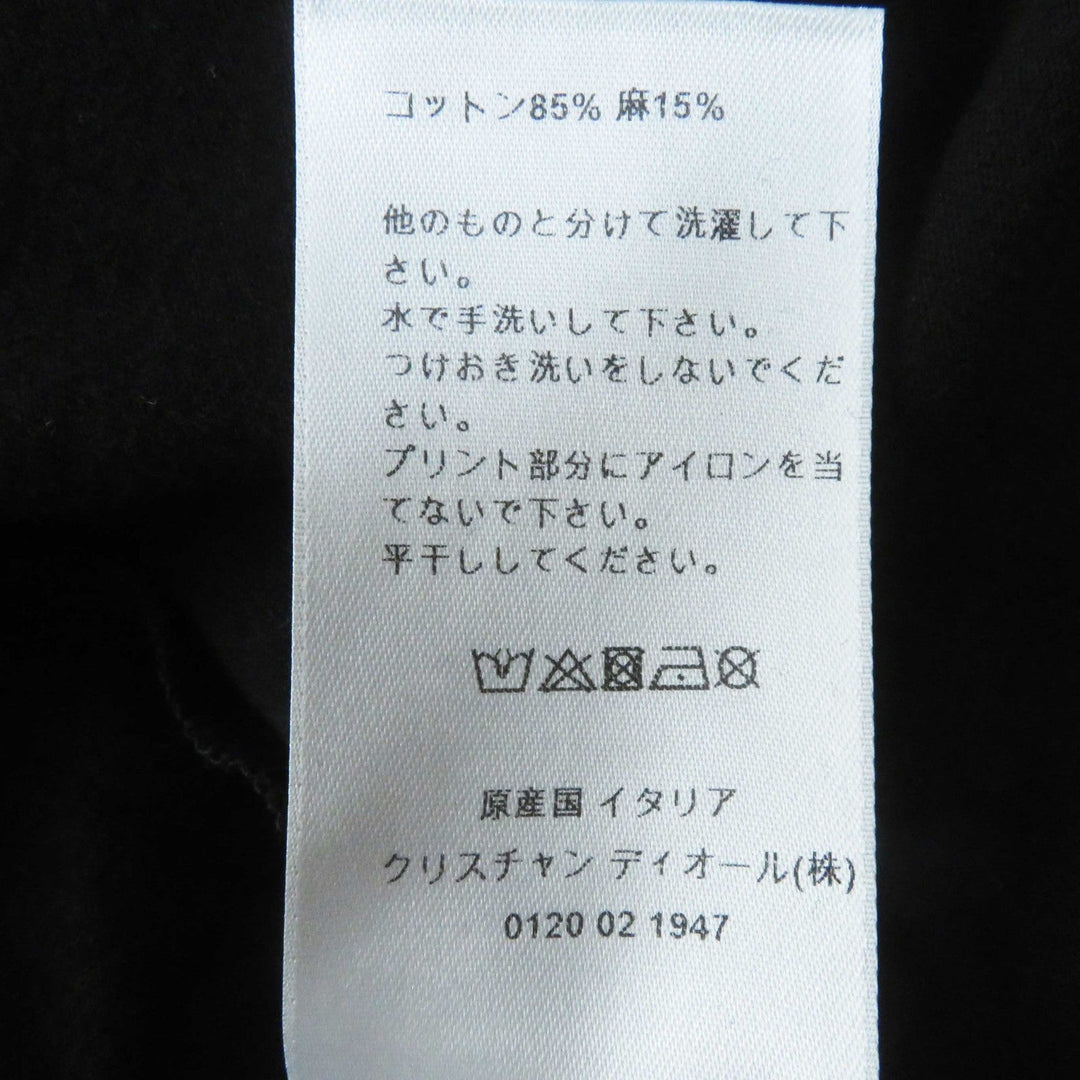 Christian Dior Short sleeve T-shirt 213T03TC001 Main: 85% cotton, Main: 15% linen black Women S Used Authentic