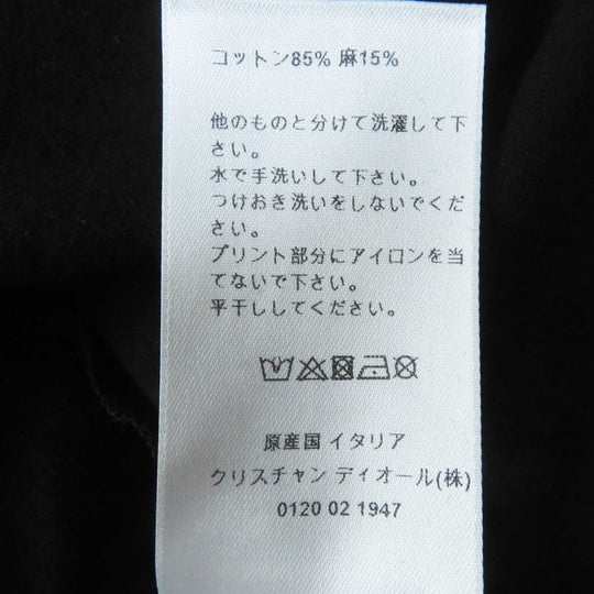 Christian Dior Short sleeve T-shirt 213T03TC001 Main: 85% cotton, Main: 15% linen black Women S Used Authentic