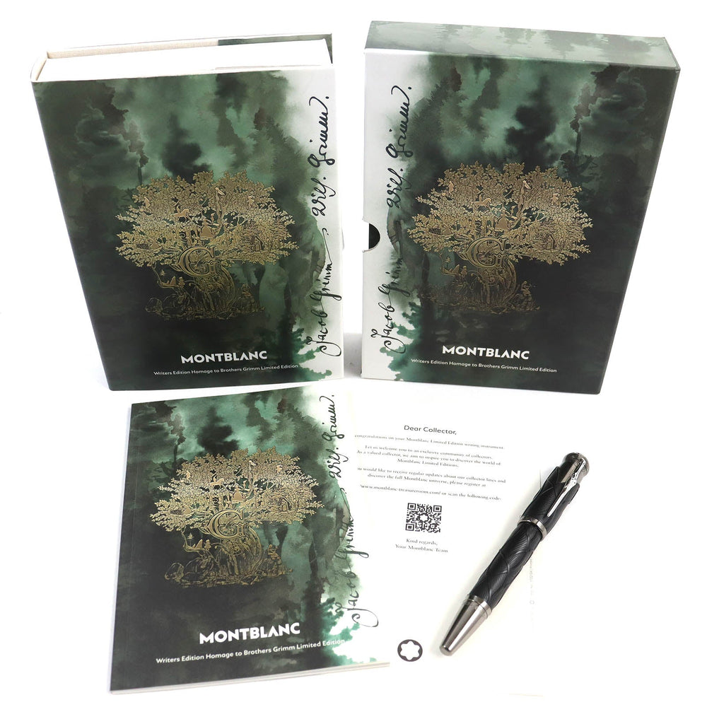 MONTBLANC Ballpoint pen Resin, 18K gold (nib) Metal black Writers Series Brothers Grimm Limited Edition mens Used Authentic