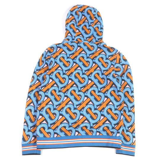 BURBERRY Hoodie 8032338 Main: 100% cotton, part: 95% cotton, part: 3% polyamide (nylon), part: 2% elastane (polyurethane) Blue type mens XS Used Authentic