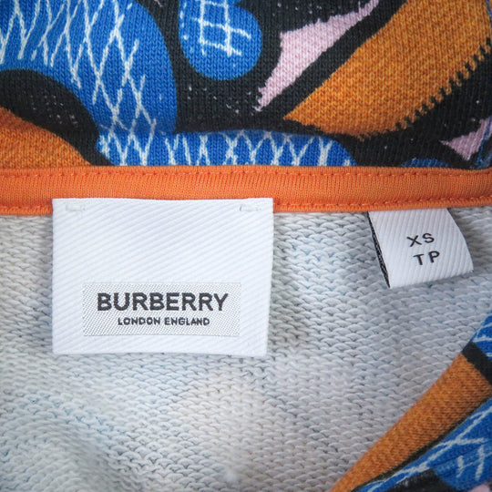 BURBERRY Hoodie 8032338 Main: 100% cotton, part: 95% cotton, part: 3% polyamide (nylon), part: 2% elastane (polyurethane) Blue type mens XS Used Authentic