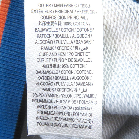 BURBERRY Hoodie 8032338 Main: 100% cotton, part: 95% cotton, part: 3% polyamide (nylon), part: 2% elastane (polyurethane) Blue type mens XS Used Authentic