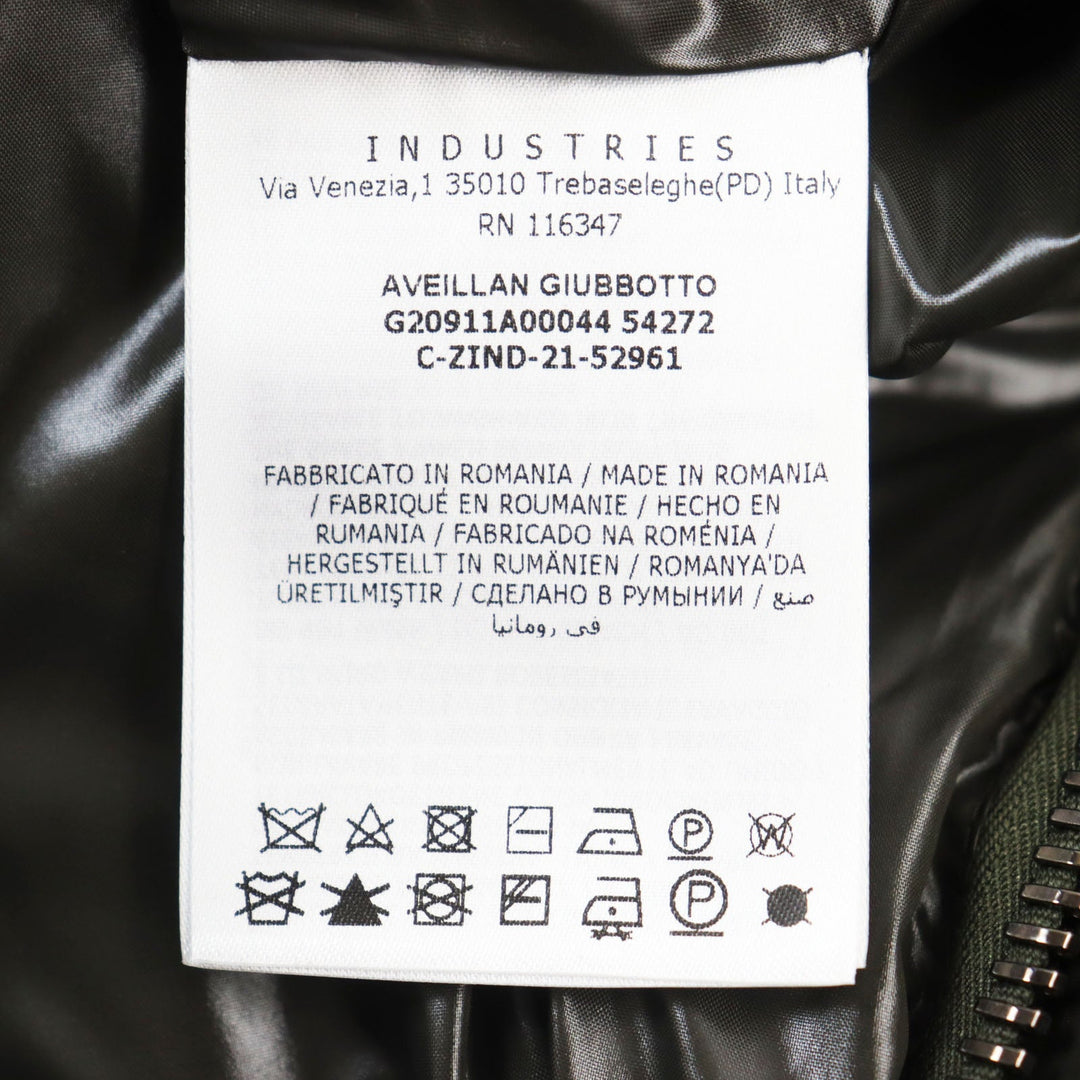 MONCLER Down jacket 1A00044 Part: 100% cotton, Part: 100% wool, Lining: 100% nylon, Part: 100% nylon, Part: 100% nylon, Part: 100% nylon Filling: 90% down, 10% feather khaki AVEILLAN mens 2 Used Authentic