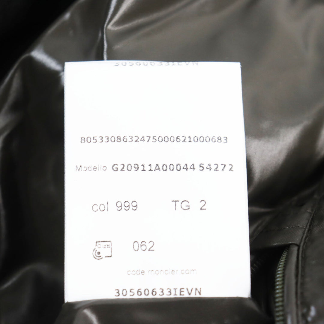 MONCLER Down jacket 1A00044 Part: 100% cotton, Part: 100% wool, Lining: 100% nylon, Part: 100% nylon, Part: 100% nylon, Part: 100% nylon Filling: 90% down, 10% feather khaki AVEILLAN mens 2 Used Authentic