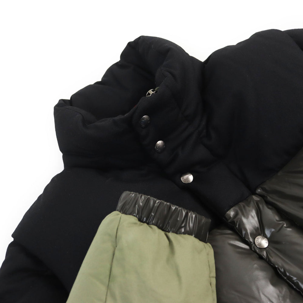 MONCLER Down jacket 1A00044 Part: 100% cotton, Part: 100% wool, Lining: 100% nylon, Part: 100% nylon, Part: 100% nylon, Part: 100% nylon Filling: 90% down, 10% feather khaki AVEILLAN mens 2 Used Authentic
