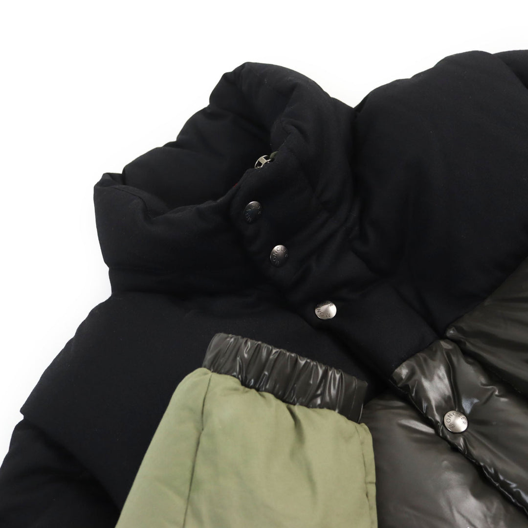 MONCLER Down jacket 1A00044 Part: 100% cotton, Part: 100% wool, Lining: 100% nylon, Part: 100% nylon, Part: 100% nylon, Part: 100% nylon Filling: 90% down, 10% feather khaki AVEILLAN mens 2 Used Authentic