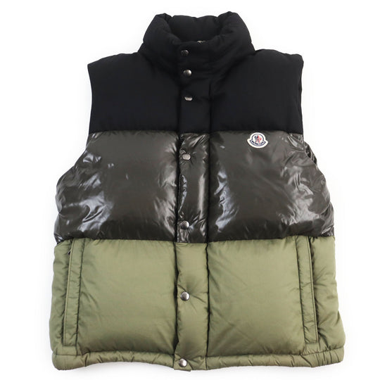 MONCLER Down jacket 1A00044 Part: 100% cotton, Part: 100% wool, Lining: 100% nylon, Part: 100% nylon, Part: 100% nylon, Part: 100% nylon Filling: 90% down, 10% feather khaki AVEILLAN mens 2 Used Authentic