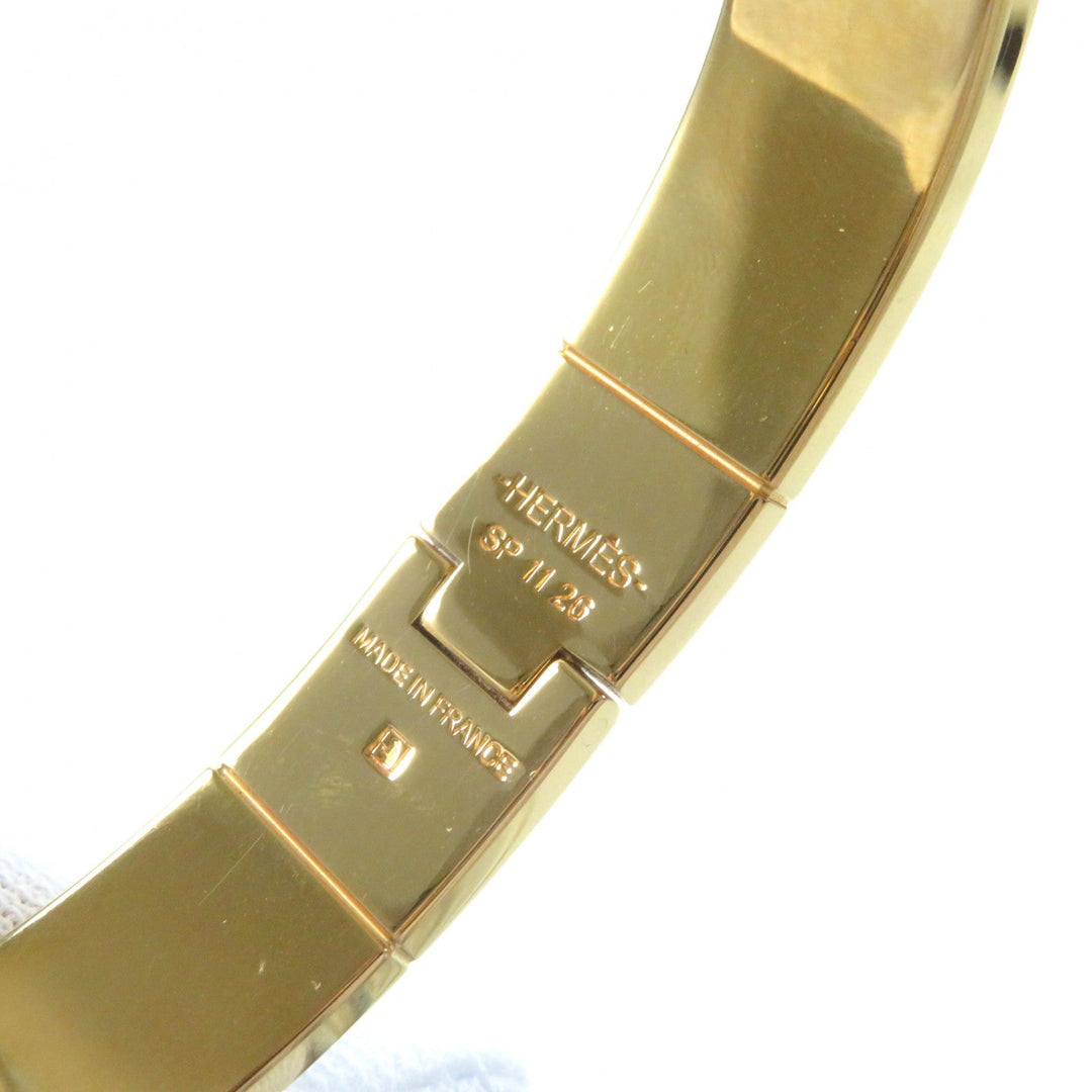 HERMES Bangle Main�FGold Plated White gold Charniere Women Used Authentic