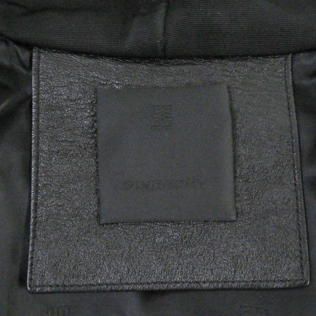GIVENCHY Hoodie BM00QL611V Main: 91% rayon, Main: 7% nylon, Main: 2% polyurethane, Part: Cupra, cotton, polyester Sleeves: Cowhide black mens 44 Used Authentic