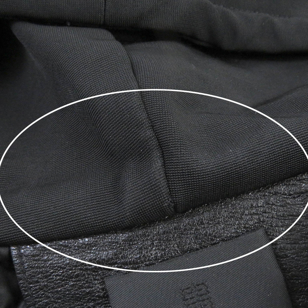 GIVENCHY Hoodie BM00QL611V Main: 91% rayon, Main: 7% nylon, Main: 2% polyurethane, Part: Cupra, cotton, polyester Sleeves: Cowhide black mens 44 Used Authentic