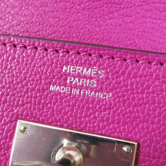 HERMES Long Wallet Purse Shave Rose purple Kelly wallet Women Used Authentic