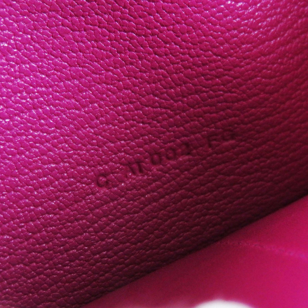 HERMES Long Wallet Purse Shave Rose purple Kelly wallet Women Used Authentic