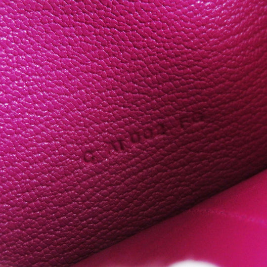 HERMES Long Wallet Purse Shave Rose purple Kelly wallet Women Used Authentic