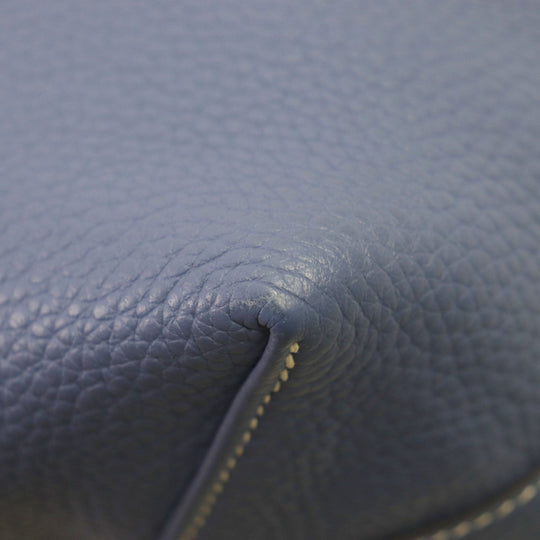 HERMES Tote Bag Taurillon Clemence Leather Blue Brighton Beton Doble Sense 45 mens Used Authentic