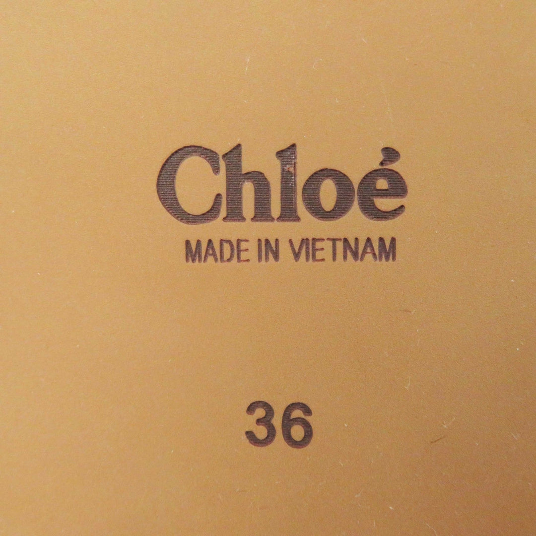 Chloe Sandals CHC22U188Z3001 Upper: Linen Sole: Ethylene Vinyl Acetate Insole: 5% Cowhide, 95% Ethylene Vinyl Acetate Main Lining: Linen Black brown WOODY Women 36 Used Authentic