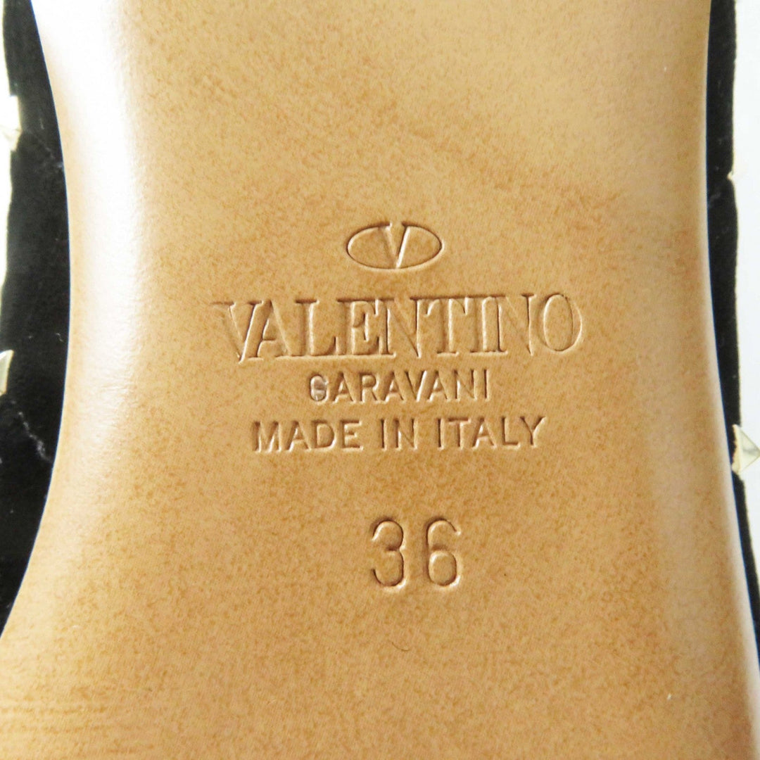 Valentino Garavani pumps Velvet, some with rock studs black Women 36 Used Authentic