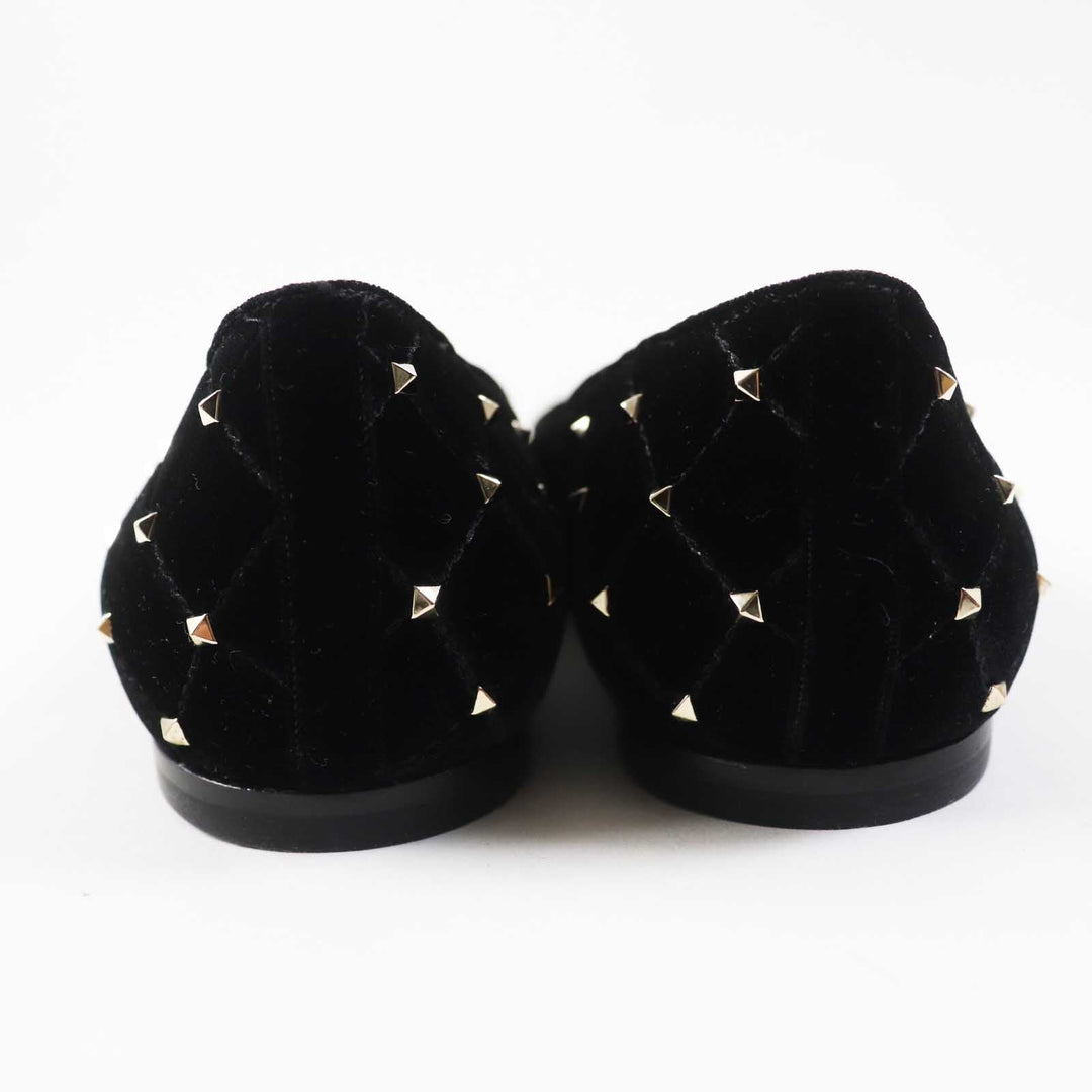 Valentino Garavani pumps Velvet, some with rock studs black Women 36 Used Authentic