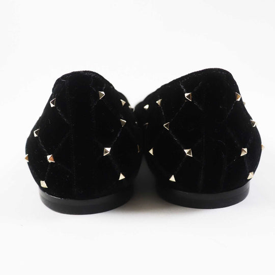 Valentino Garavani pumps Velvet, some with rock studs black Women 36 Used Authentic
