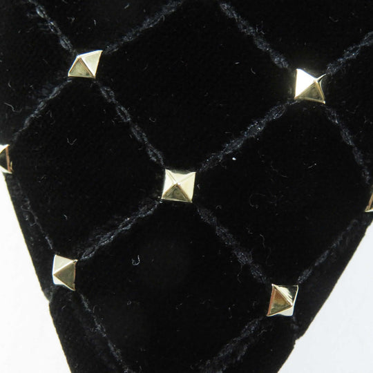Valentino Garavani pumps Velvet, some with rock studs black Women 36 Used Authentic