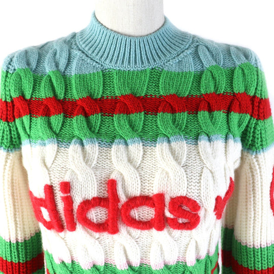 GUCCI one piece 717710 Main: 100% wool, embroidery: 64% mohair, 32% nylon, 4% wool Pink multicolor Women XS Used Authentic