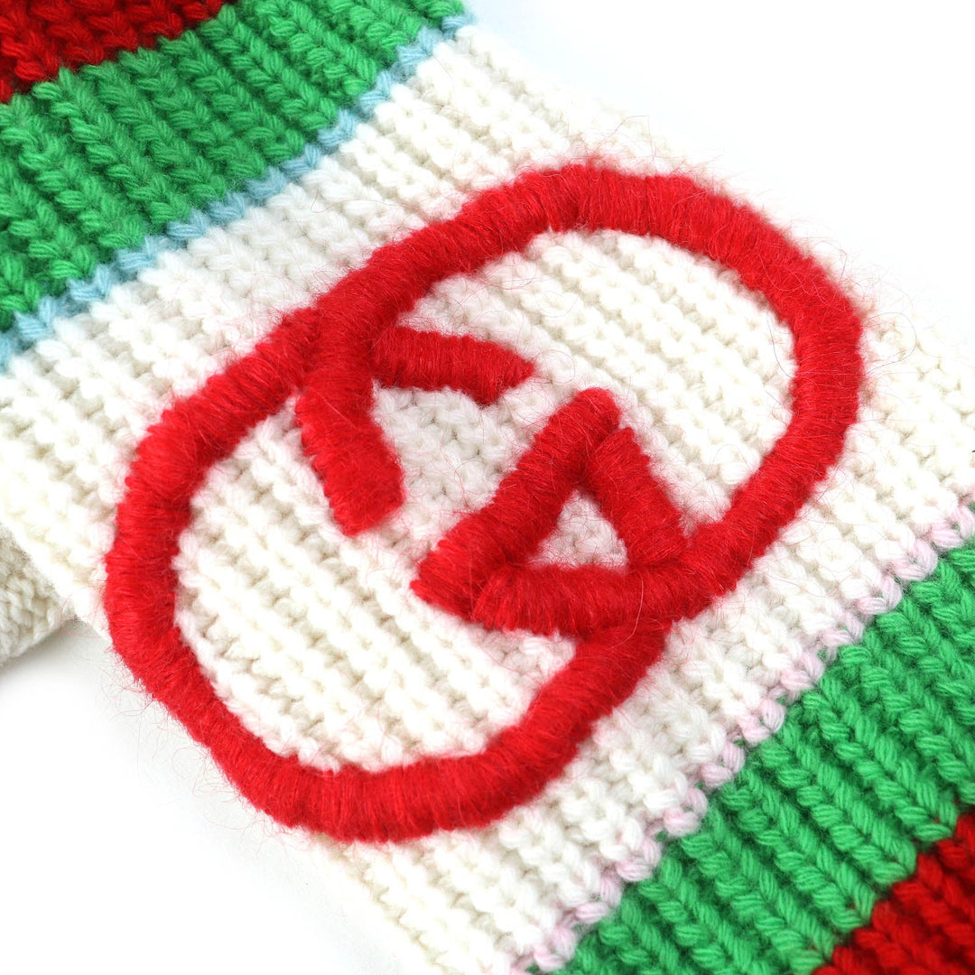 GUCCI one piece 717710 Main: 100% wool, embroidery: 64% mohair, 32% nylon, 4% wool Pink multicolor Women XS Used Authentic