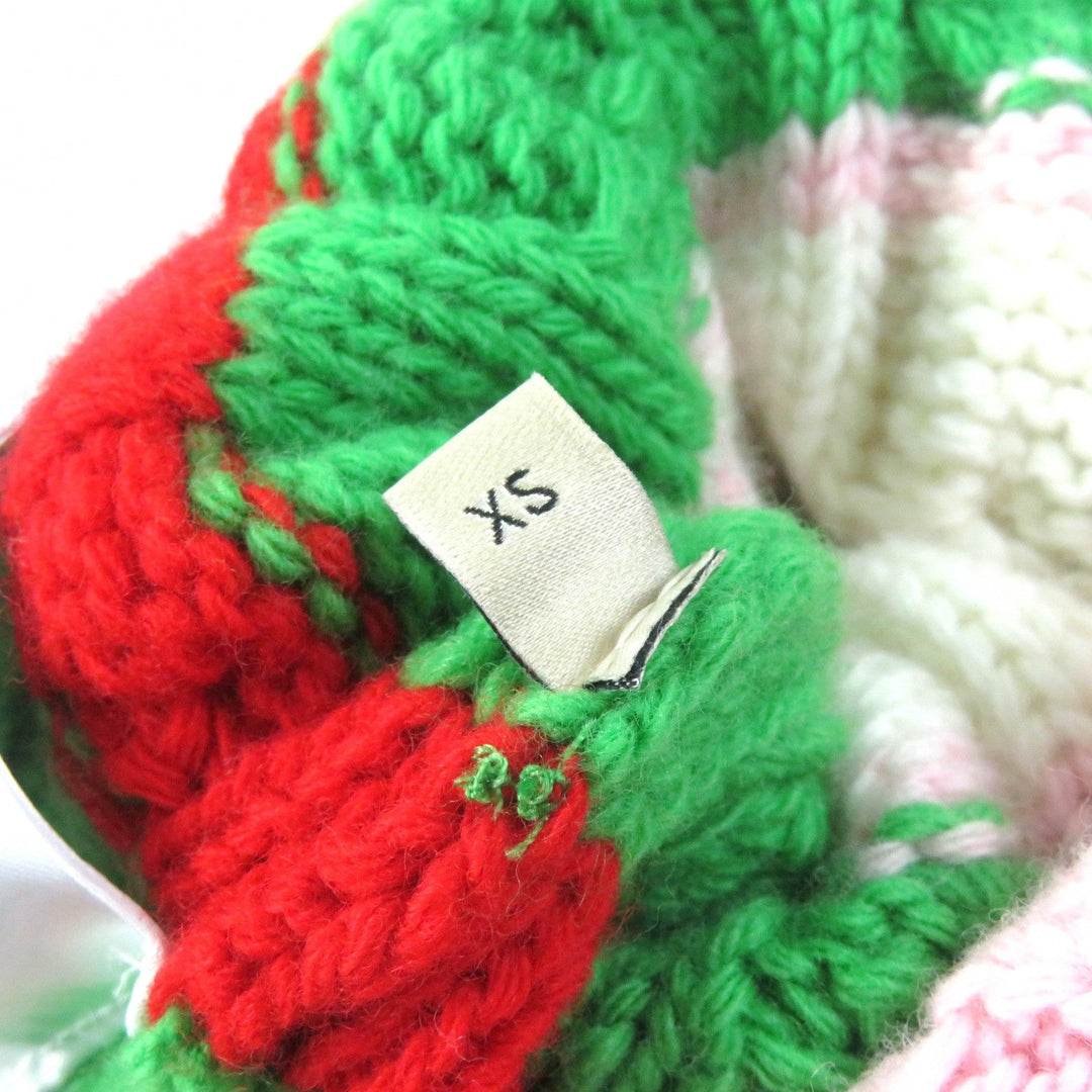 GUCCI one piece 717710 Main: 100% wool, embroidery: 64% mohair, 32% nylon, 4% wool Pink multicolor Women XS Used Authentic