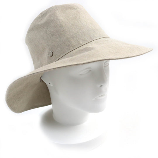 HERMES hat 191016N Outer: 86% linen, Outer: 7% acrylic, Outer: 7% acetate, Lining trim: 100% linen Light beige, SABLE CHAPEAU FEMME RIVOLI LIN PAPER Women 57 Used Authentic
