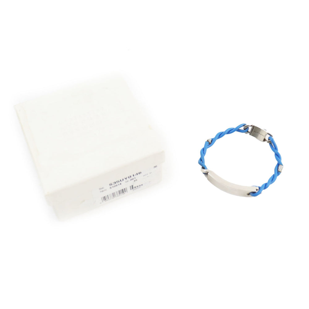 Maison Margiela bracelet S35UY0146 Part: SV925, Part: Silicone rubber Blue silver mens(Unisex) Used Authentic