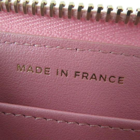 CHANEL Long Wallet Purse AP0242 Main: Caviar skin Metallic pink Classic Long Zip Wallet Women Used Authentic