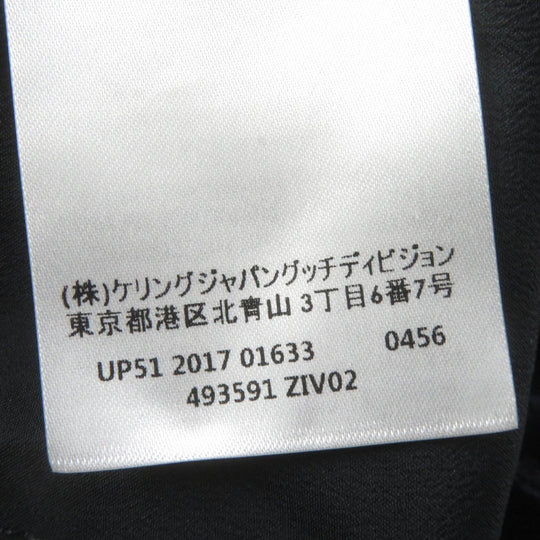 GUCCI Pants 493591 Main: 73% rayon, Main: 27% silk, Part: 100% silk, Lining: 71% acetate, Lining: 29% silk, Part: 60% metal, 40% glass Navy Women 36 Used Authentic