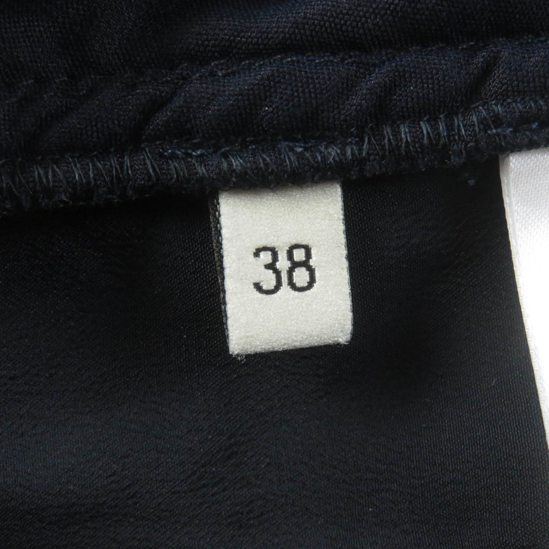 GUCCI Pants 493591 Main: 73% rayon, Main: 27% silk, Part: 100% silk, Lining: 71% acetate, Lining: 29% silk, Part: 60% metal, 40% glass Navy Women 36 Used Authentic