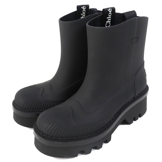 Chloe boots CHC23A904FP Main: Rubber black RAINA Women 37 Used Authentic