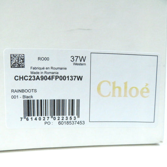 Chloe boots CHC23A904FP Main: Rubber black RAINA Women 37 Used Authentic