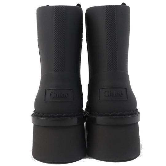 Chloe boots CHC23A904FP Main: Rubber black RAINA Women 37 Used Authentic