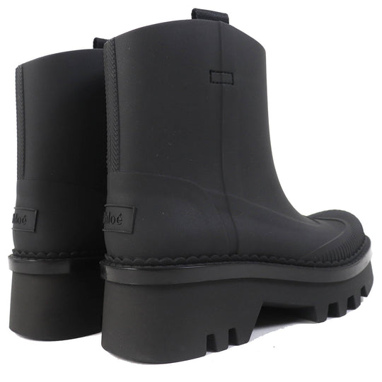 Chloe boots CHC23A904FP Main: Rubber black RAINA Women 37 Used Authentic
