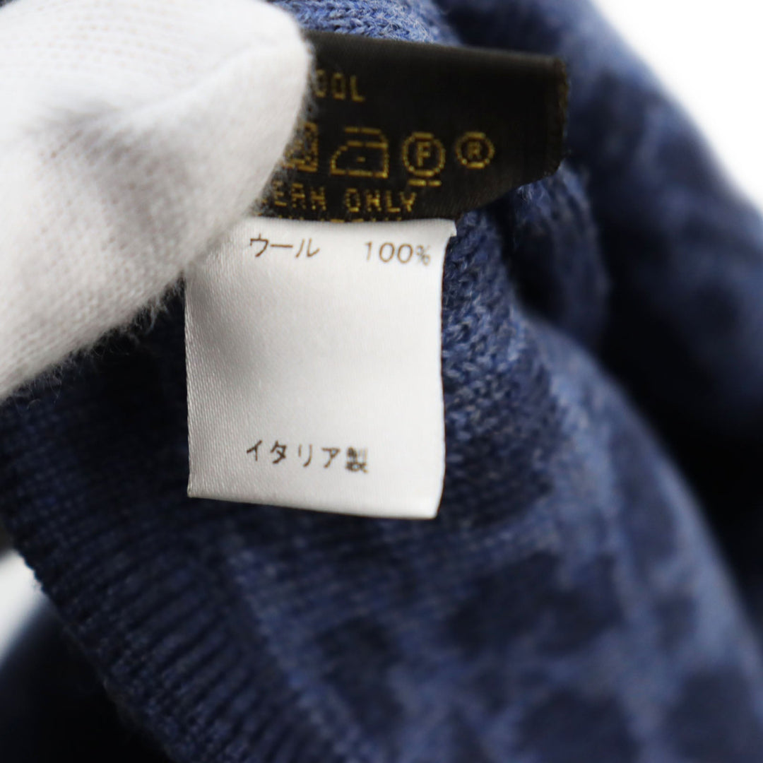 LOUIS VUITTON Knit cap M75573 Main: 100% wool blue mens Used Authentic