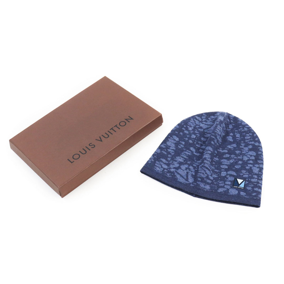 LOUIS VUITTON Knit cap M75573 Main: 100% wool blue mens Used Authentic