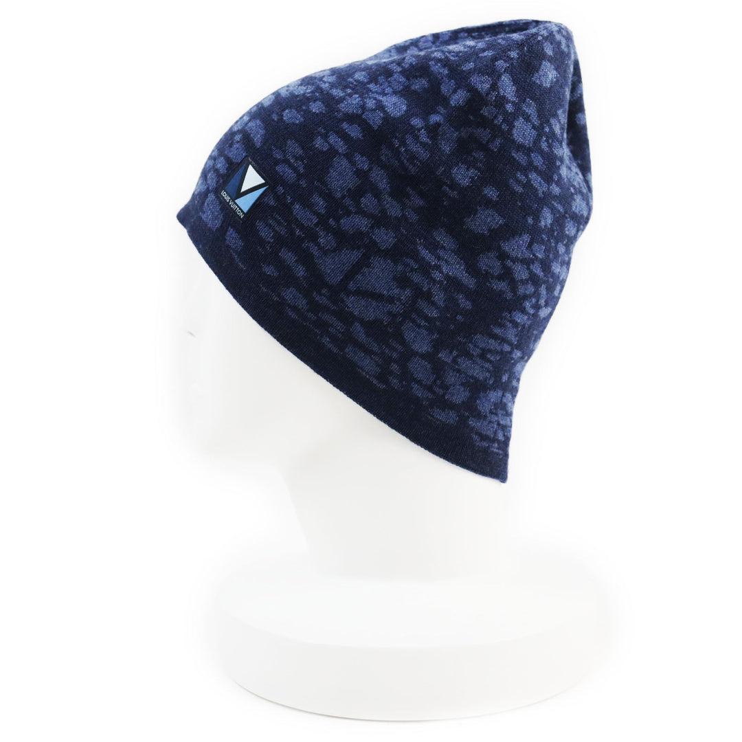 LOUIS VUITTON Knit cap M75573 Main: 100% wool blue mens Used Authentic