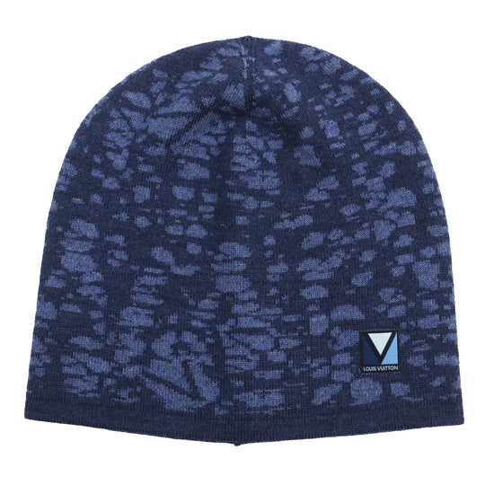 LOUIS VUITTON Knit cap M75573 Main: 100% wool blue mens Used Authentic