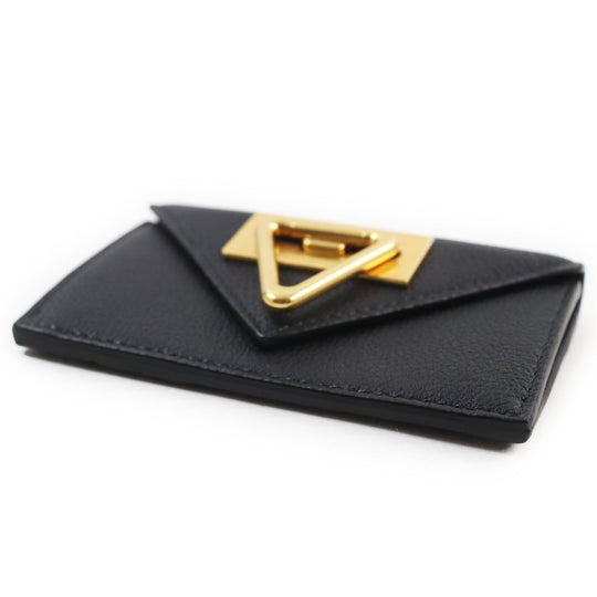 BOTTEGAVENETA Card Case Leather Black Saint Germain mens Used Authentic