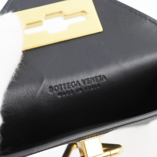 BOTTEGAVENETA Card Case Leather Black Saint Germain mens Used Authentic