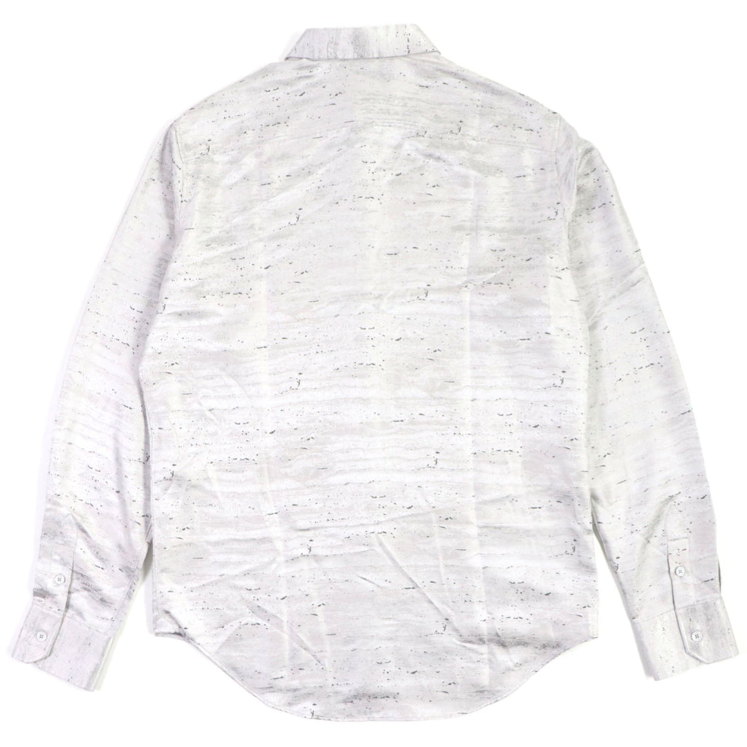 LOUIS VUITTON Long sleeve shirt HLS90W Outer material: silk 100% Light gray mens S Used Authentic