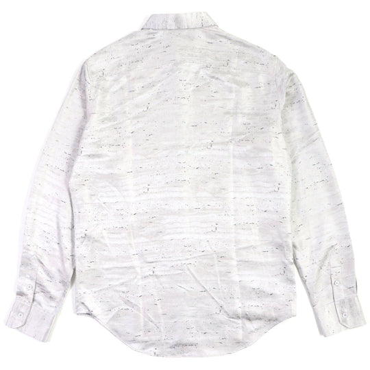 LOUIS VUITTON Long sleeve shirt HLS90W Outer material: silk 100% Light gray mens S Used Authentic